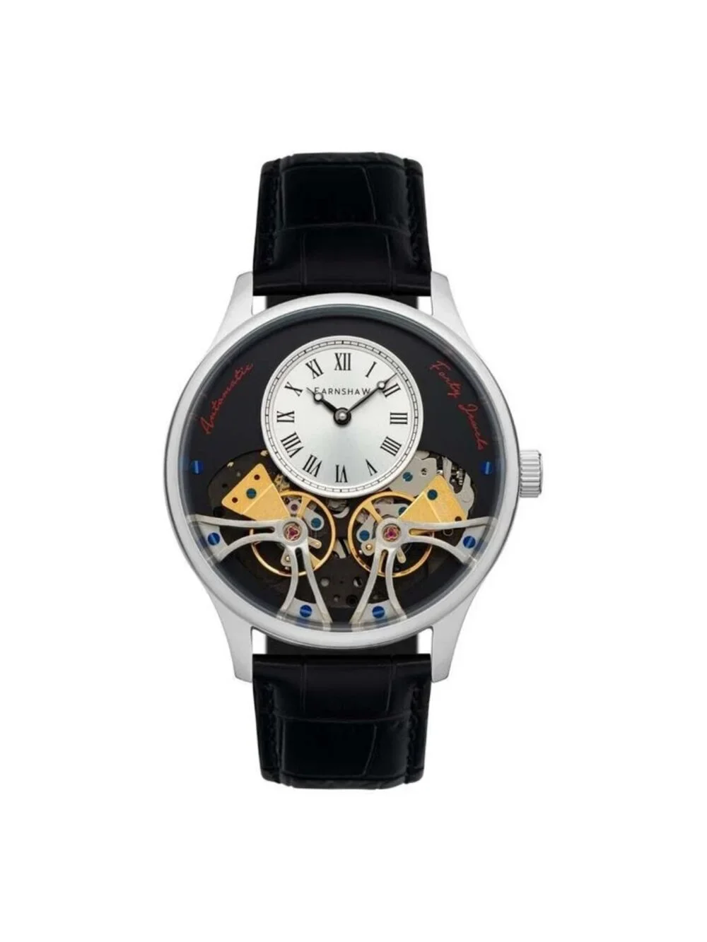 NWT Thomas Earnshaw Scientists Faraday Double Barrel White Dial Men's Watch